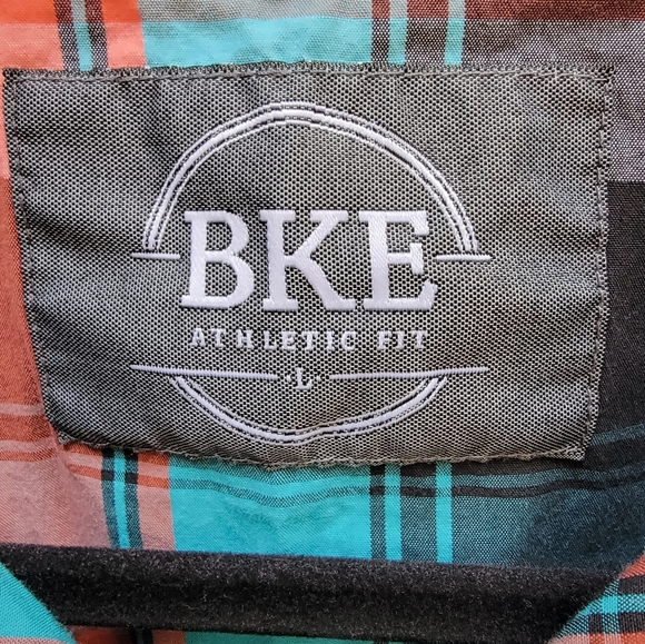 BKE Mens Pearl Snap Colorful Plaid Western Athletic Fit Shirt Size Large - Picture 3 of 3